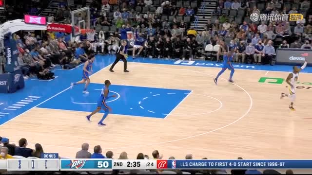 【2021年10月27日 勇士vs雷霆集锦】两兄弟比翼齐飞！库里格林接连命中三分