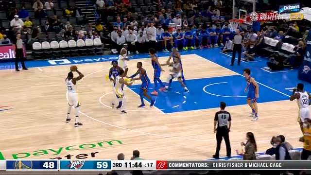 【2021年10月27日 勇士vs雷霆集锦】一展笑颜！嘴哥直杀禁区抡臂隔扣贝兹利