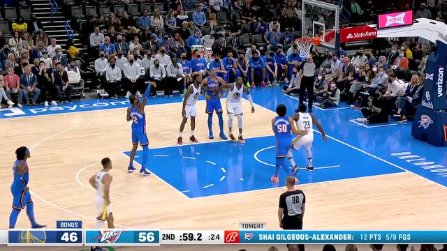 【2021年10月27日】NBA常规赛：勇士vs雷霆第2节中文解说回放