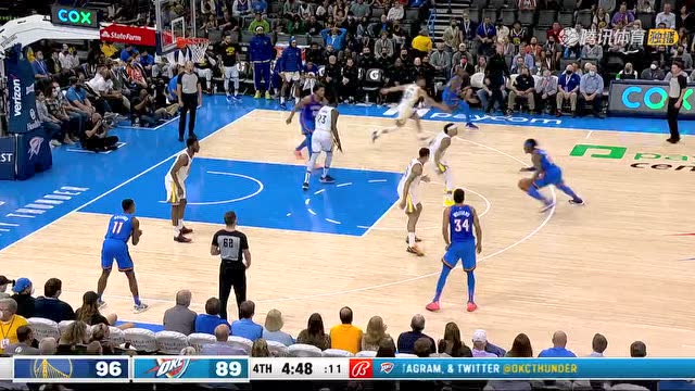 【2021年10月27日 勇士vs雷霆集锦】拦不住了！安德森底角三分穿网而入将伤害拉满