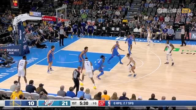 【2021年10月27日 勇士vs雷霆集锦】这距离手拿把攥 库里中投稳稳命中