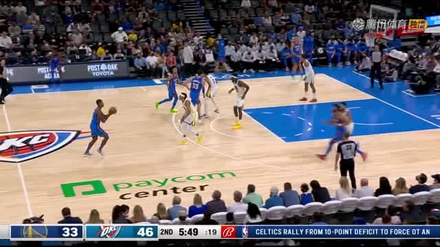 【2021年10月27日 勇士vs雷霆集锦】心有灵犀一点通 威廉姆斯妙传波库舍夫斯基暴扣得手