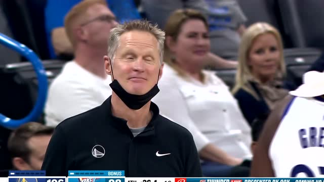 【2021年10月27日】NBA常规赛：勇士vs雷霆第4节英文原声回放