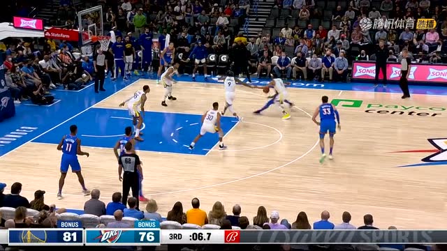 【2021年10月27日 勇士vs雷霆集锦】真香！一哥搭线底角波特三分再中点燃板凳席