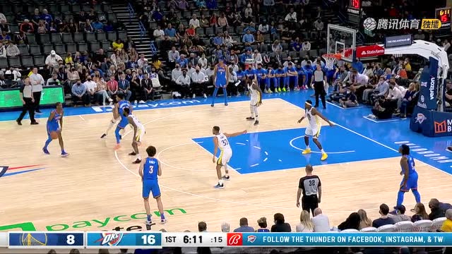 【2021年10月27日 勇士vs雷霆集锦】没有对比就没有伤害！雷霆巧妙运转助多尔特底角三分率先飙进