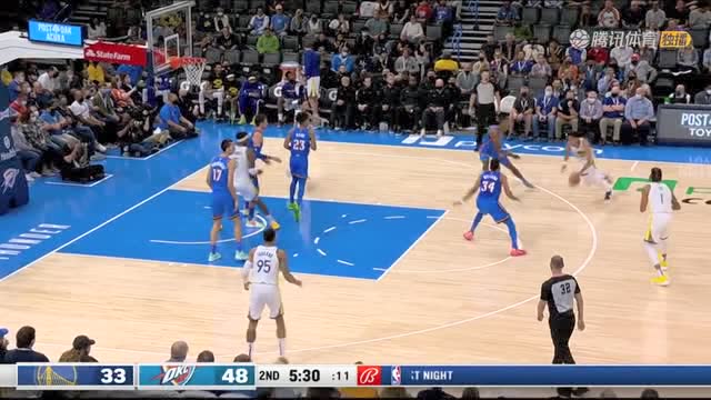 【2021年10月27日 勇士vs雷霆集锦】全靠妹夫苦苦支撑！李里突外投连拿5分