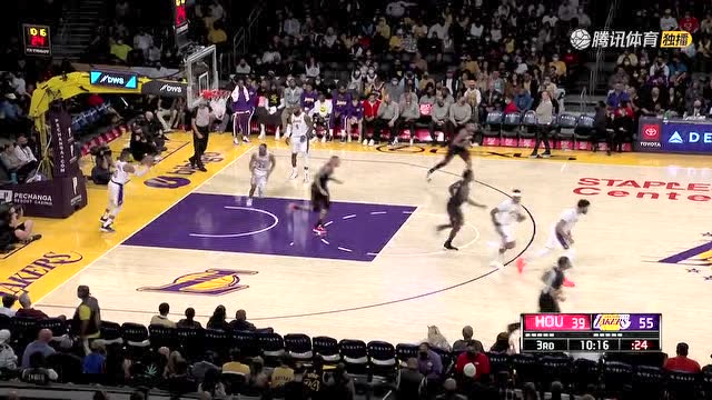 【2021年11月01日 火箭vs湖人集锦】詹姆斯两记三分砸筐而出 泰斯飞身暴扣+格林突破上篮强势反击