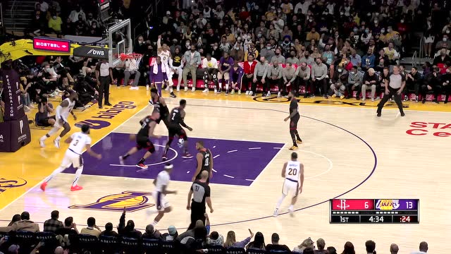 【2021年11月01日 火箭vs湖人集锦】连续胯下突然加速 詹姆斯单打伍德转身上篮一气呵成