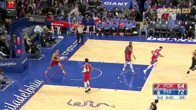 【2021年11月02日 开拓者vs76人集锦】手表戴起来 利拉德弧顶三分洞穿球网