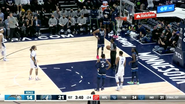 【2021年11月02日】魔术vs森林狼第1节中文解说回放