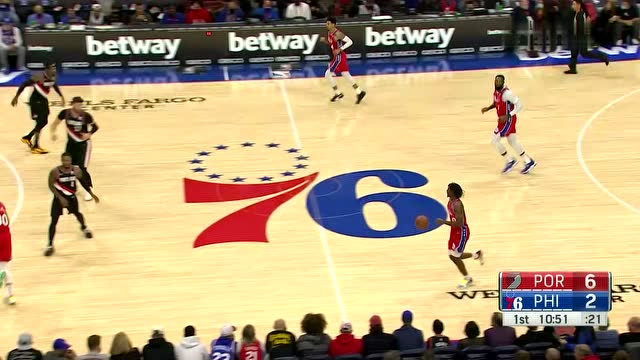 【2021年11月02日 开拓者vs76人集锦】开场就手热 利拉德张手三分一箭穿心