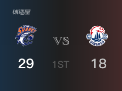 CBA常规赛 ：首节数据，上海以29-18领先青岛，富兰克林8+5