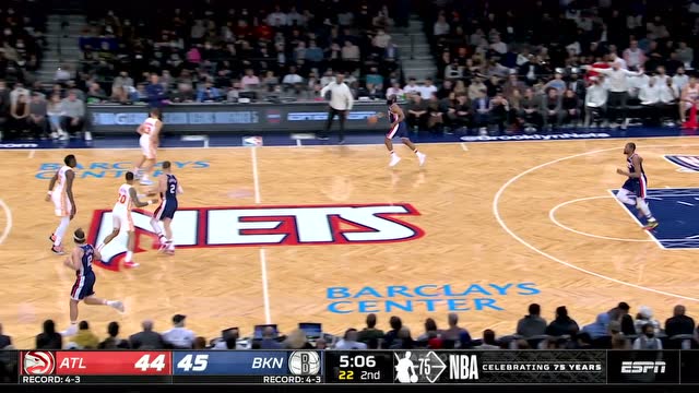 【2021年11月04日 老鹰vs篮网集锦】终于破冰！博格达诺维奇底角突施冷箭命中靶心