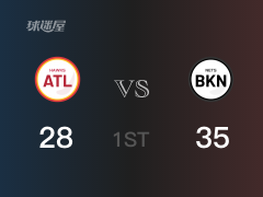 NBA常规赛：篮网以35-28领先老鹰，结束首节
