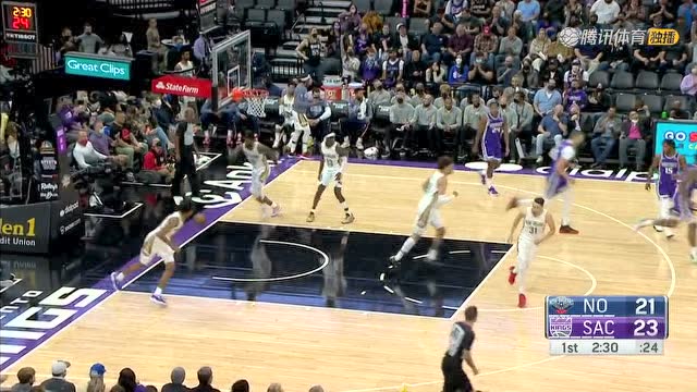 【2021年11月04日 鹈鹕vs国王集锦】默契配合！巴恩斯突破妙传助飞莱恩双手暴扣