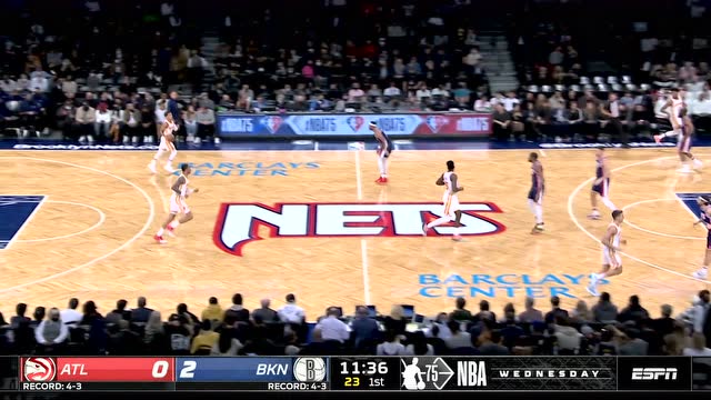 【2021年11月04日 老鹰vs篮网集锦】已经形成默契！哈登开场两记助攻帮助球队拿下开门红