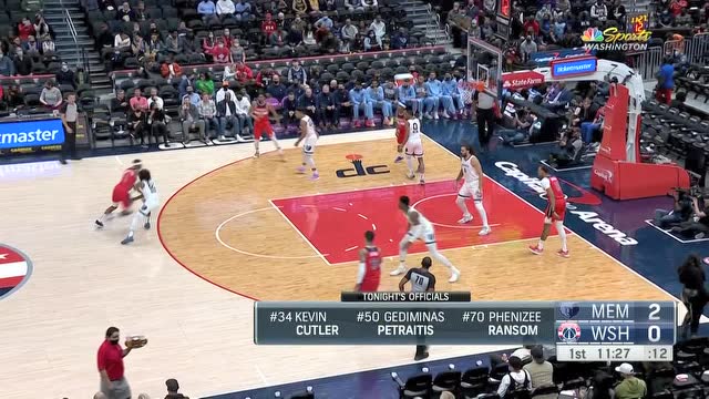 【2021年11月06日 灰熊vs奇才集锦】开局进入猛攻模式 加福德开局手感火热连得四分