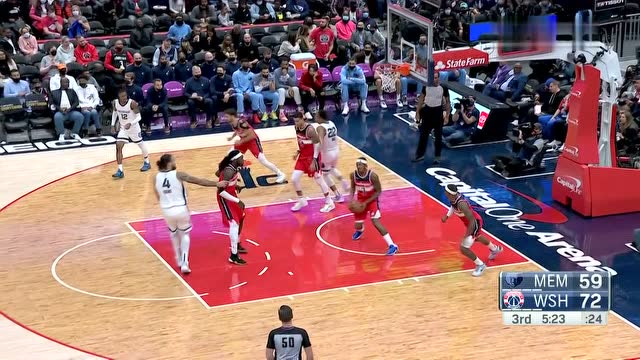 【2021年11月06日 灰熊vs奇才集锦】比尔超快第一步撕裂防守 波普三分打停灰熊