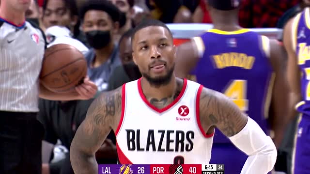 【2021年11月07日】湖人vs开拓者 第2节中文解说回放