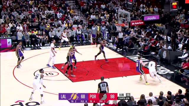 【2021年11月07日 湖人vs开拓者集锦】彻底赢下比赛 利特尔突破双手暴扣