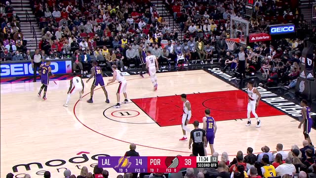 【2021年11月07日 湖人vs开拓者集锦】湖人队集锦 小乔丹空接暴扣安东尼后仰跳投