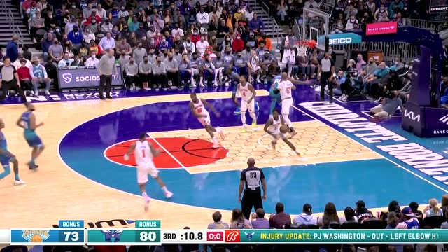 【2021年11月13日 尼克斯vs黄蜂集锦】关键三分力挽狂澜 奎克利手起刀落大号三分压哨