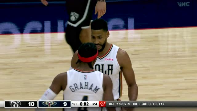 【2021年11月13日】篮网vs鹈鹕第1节中文解说回放