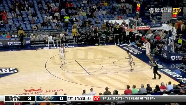 【2021年11月13日 篮网vs鹈鹕集锦】开场就手热 乔哈里斯三分穿云手起刀落