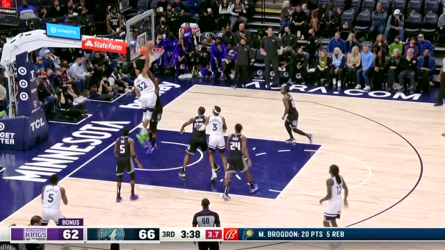 【2021年11月18日 国王vs森林狼集锦】锁定今日最佳扣篮 唐斯背转身回头望月惊艳全场