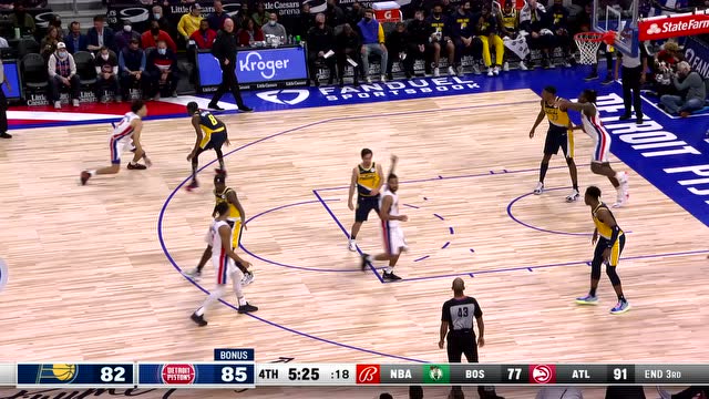 【2021年11月18日 步行者vs活塞集锦】步行者89-97活塞 状元郎率活塞多点开花力克步行者