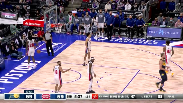 【2021年11月18日 步行者vs活塞集锦】浑身都是假动作 萨博尼斯梦幻脚步篮下一打四