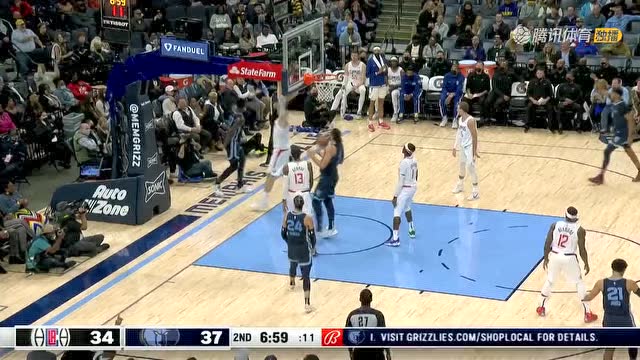 【2021年11月19日 快船vs灰熊集锦】内外两开花 杰克逊里突外投连拿6分直接打停快船