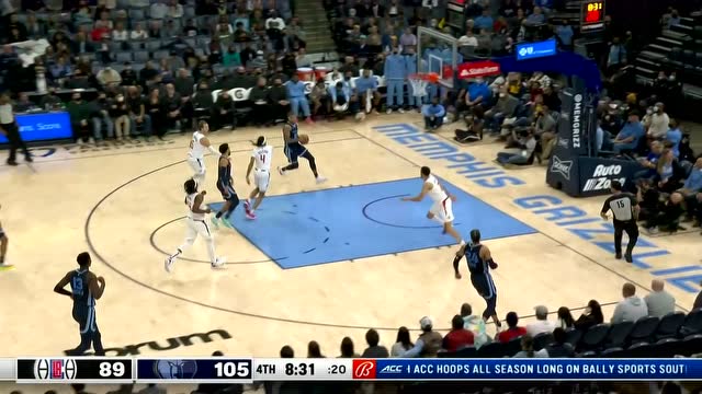 【2021年11月19日 快船vs灰熊集锦】琼斯以球领人送妙传 克拉克势大力沉双手暴扣