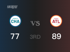 三节比分，老鹰89-77领先黄蜂，卡佩拉18分