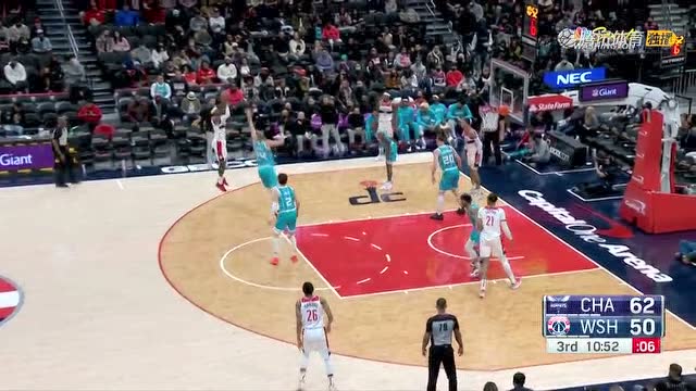 【2021年11月23日 黄蜂vs奇才集锦】又帅又能打 库兹马不看人妙传+奋力补篮