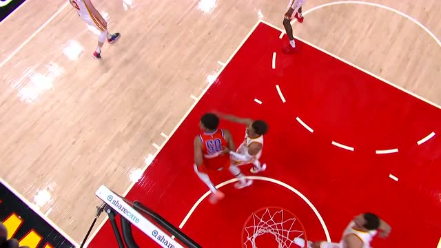 【2021年11月23日 雷霆vs老鹰集锦】请你吃火锅！加里纳利排球大帽将球扇飞