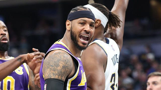 【2021年11月25日 湖人vs步行者集锦】湖人队集锦：詹姆斯威少合砍59分詹皇加时独砍8分