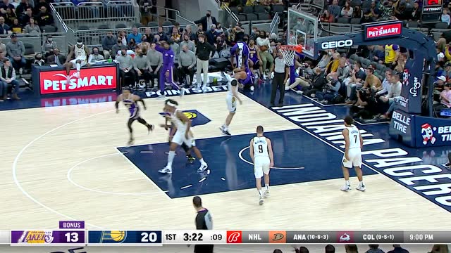 【2021年11月25日 湖人vs步行者集锦】弹道无需修正 安东尼张弓搭箭正中靶心