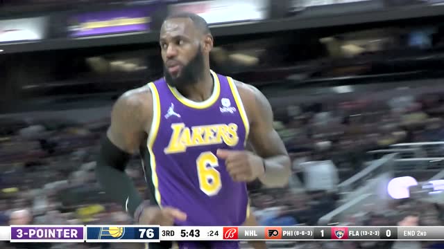 【2021年11月25日 湖人vs步行者集锦】弧线飘逸美如画 詹姆斯架炮就射正中靶心