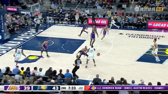 【2021年11月25日 湖人vs步行者集锦】詹姆斯马踏敌营轻取两分 布罗格登百步穿杨回敬三分