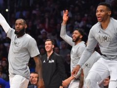 詹姆斯&威少成湖人首个高分组合