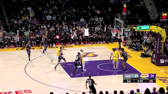 【2021年11月27日 国王vs湖人集锦】天高任鸟飞 蒙克折叠+战斧狂秀扣篮