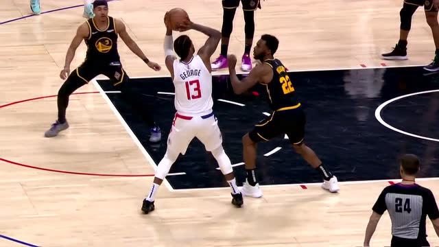 【2021年11月29日 勇士vs快船集锦】维金斯大帽乔治 库里潇洒背传助格林吃饼