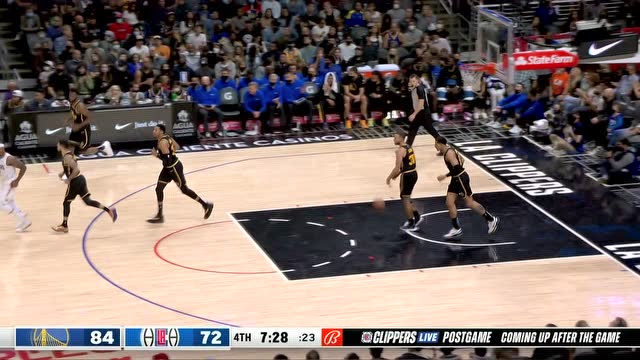 【2021年11月29日 勇士vs快船集锦】防得好攻得更出色 保罗乔治单挑维金斯中距离得手