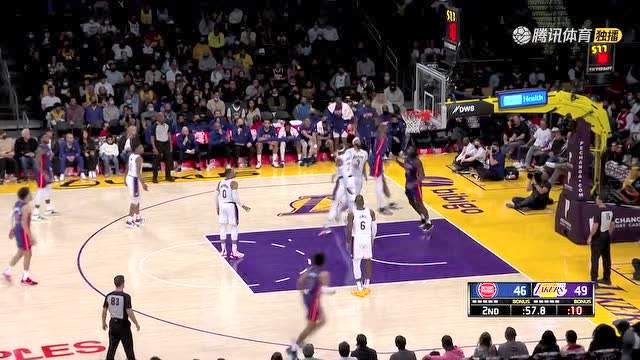 【2021年11月29日 活塞vs湖人集锦】一飞冲天听声响 格兰特晃过浓眉单臂劈扣