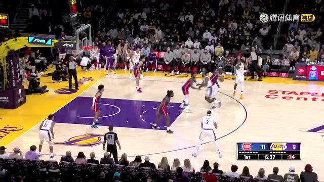 【2021年11月29日 活塞vs湖人集锦】弹道无需修正 浓眉三分穿云手起刀落