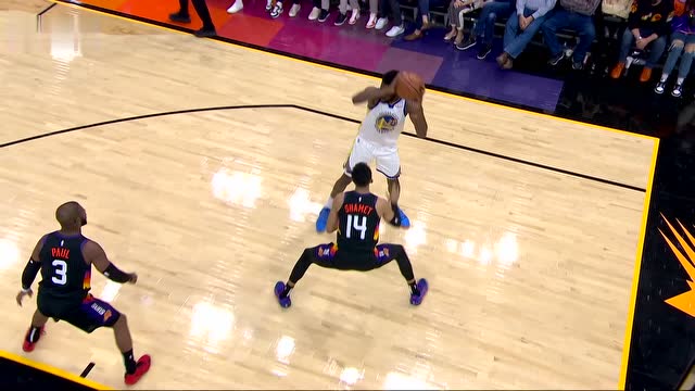 【2021年12月01日 勇士vs太阳集锦】一身钢筋铁骨 维金斯单骑闯关打成2+1