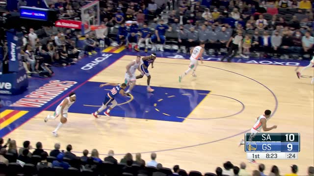 【2021年12月05日 马刺vs勇士集锦】抢断后一条龙快攻 怀特上演单骑救主