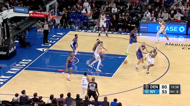 【2021年12月05日 掘金vs尼克斯集锦】约基奇vs尼克斯集锦 全场32+11大号两双数据制霸攻防