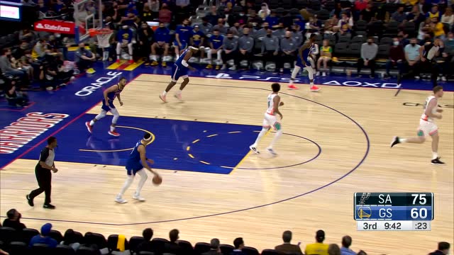 【2021年12月05日 马刺vs勇士集锦】完全无视防守 怀特持球突破完美命中